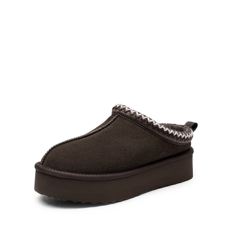 Plush Fur-Lined Winter Platform Slippers