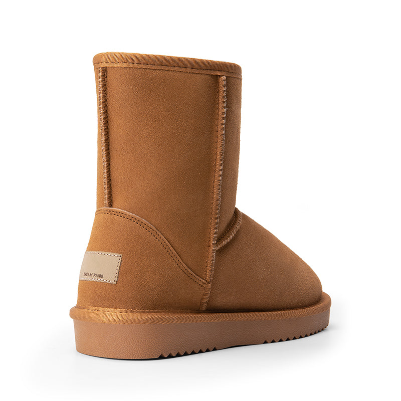 Suede Mid Calf Snow Boots