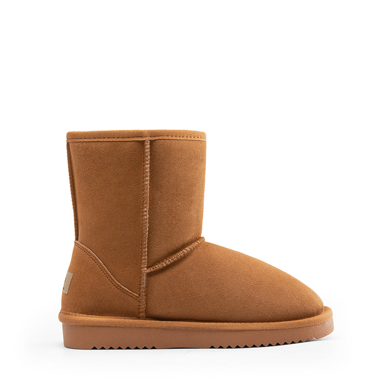 Suede Mid Calf Snow Boots