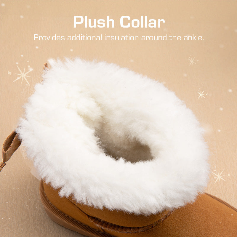 Kid's Suede Bow Snow Boots