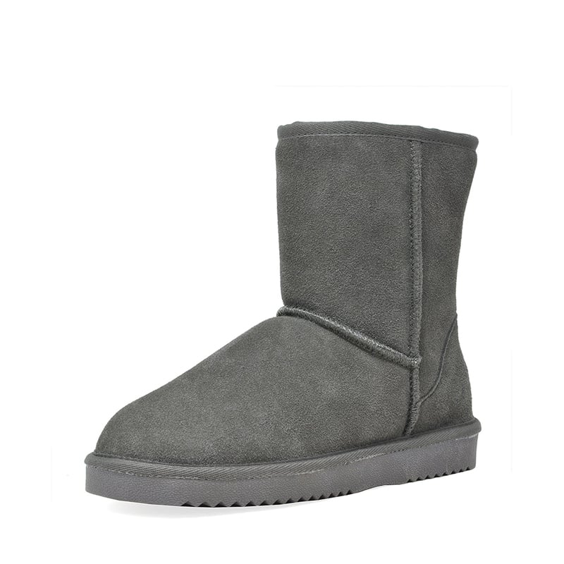 Suede Mid Calf Snow Boots
