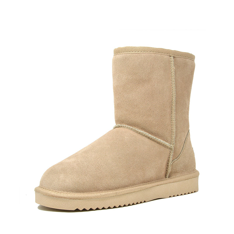 Suede Mid Calf Snow Boots