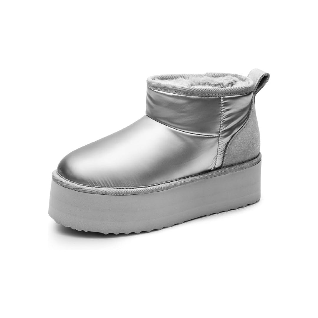 ❄️Women's suede leather platform mini boots with memory foam insoles and lightweight, non-slip outsoles.